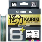 Shimano Fishing Line Kairiki 8+ Braided Line 300 M Transparant 0.190 mm