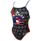 Turbo France Coq Thin Strap Swimsuit Zwart 3-4 Years Meisje