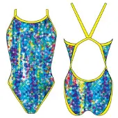 Turbo Dots Revolution Swimsuit Blauw 7-8 Years Meisje