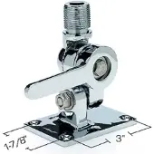 Seachoice Antenna Ratchet Mount Support Zilver Chromed Plated Brass