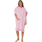 Ocean & Earth Waffle Hooded Poncho Roze