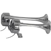 PLASTIMO Stainless Steel Double Horn 12v Zilver