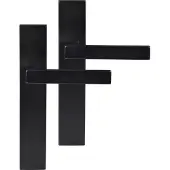 Differnz | Tilburg deurkruk | vierkant schild | blind | zwart