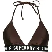 Superdry Elastische Triangelbikinitop Bruin Grootte: 34