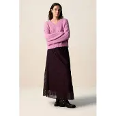 Sissy-Boy Paarse kanten maxi rok | Maat: S