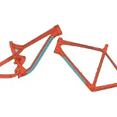 RideWrap Downtube Xtra Thick Framebeschermingsstickers