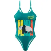 Otso Emoji Panda Swimsuit Groen,Blauw M Vrouw