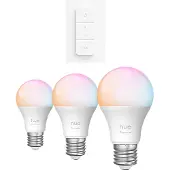 Philips Hue Essential Slimme E27-fitting Lamp 3-pack + Dimmer Switch - Draadloze Schakelaar