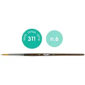 Milan Round Synthetic Bristle Paintbrush Series 311 No. 6 12 Units Bruin Kinderen