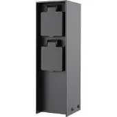 LumenXL Buitenstopcontact op zuil - IP44, 2 stopcontacten