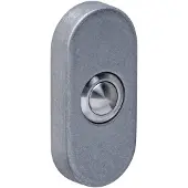 Intersteel deurbel ovaal 65x30x10mm verdekt - PVD RVS getrommeld
