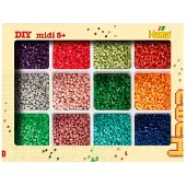 Hama Midi Perlenset m. Aufbewahrung - 9600 st. - - One Size - Perlen