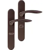 Differnz | Groningen deurkruk | ovaal schild | WC 63mm | brons