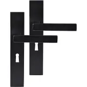 Differnz | Tilburg deurkruk | vierkant schild | sleutel 56 mm | zwart
