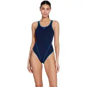 Zoggs Melbourne Haxback Swimsuit Blauw 34 Vrouw