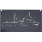 PROS Fishing Purse Seiner Navigation Lights Silhouette 12 M Blauw