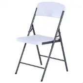 Lifetime 92125 Fixed Folding Chair Aluminium Wit 47 x 50 x 84.5 cm