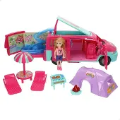 Colorbaby 39015 Bella With Camping Van Doll Roze Kinderen