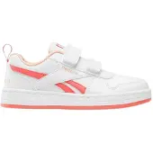 Reebok Meisjes Royal Prime 2.0 Twee Band Klittenband Trainers Wit/Zonsondergangkoraal/Zongekuste oranje