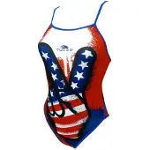 Turbo Victory Thin Strap Swimsuit Rood 5-6 Years Meisje
