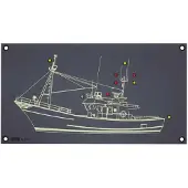 PROS Navigation Lights Fishing Enclosure Silhouette Blauw
