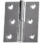 PLASTIMO Brass Chromed Right Hinge 2 Units Zilver 70 x 40 mm