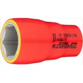 Hazet Dopsleutel · geïsoleerd 900KV-23 · 1/2 inch (12,5 mm) vierkant hol · Buiten-zeskant-tractieprofiel · SW 23 mm