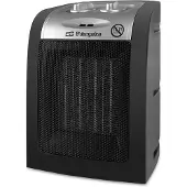 Orbegozo CR 5017, elektrische ruimteverwarmer, keramisch, voor gebruik binnenshuis, geschikt voor bijvoorbeeld een hal, zwart, zilver, met draaiknop