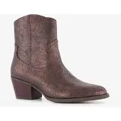 Nova dames cowboylaarsjes met slangenprint bruin maat 39