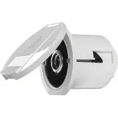 PLASTIMO Chromed Square Straight Lid Water Outlet Connector Zilver