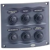 Hella Marine Compact Switch 6 Switches Panel Grijs