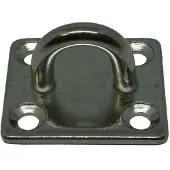 Goldenship Square Eye Plate 10 Units Zilver 8 mm