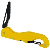 Best Divers Foldable With Safety Carabiner Knife Geel