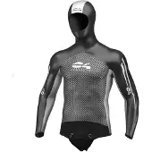 C4 Freediving Sideral 5 Mm Freediving Jacket Zwart,Grijs 3 Man