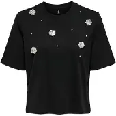 ONLY Shirt 'ONLSILVIA' zwart / zilver