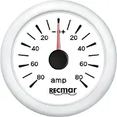 Recmar Ammeter 80a Wit 51 mm