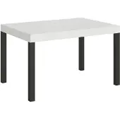 Itamoby Uittrekbare tafel 90x130/390 cm, serie Everyday, frame in wit, esdoornhout en antraciet