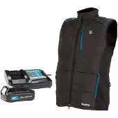 Makita CV102DA1SNL1 Verwarmd vest S | 1 x 2,0 Ah accu + lader en jasadapter| in doos - CV102DA1SNL1