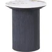 Beliani DORA - Bijzettafel - Zwart/Wt - Keramiek