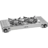 Brunner Devil 2-pits gasfornuis met patroon voor dubbele grill - Campingkooktoestellen