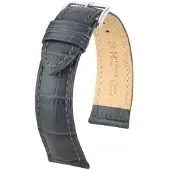 Hirsch Horlogeband - Duke Grijs - Leer - 18mm