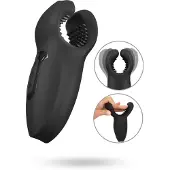 Rebel - bewegende, vibrerende eikel‑vibrator met arm (zwart)
