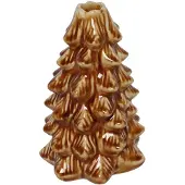Countryfield Kaarshouder Kerstboom Bruin Ø11xH19cm Oranje oranje Keramiek Vaas