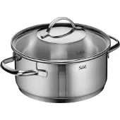 Silit Achat: Braadpan met deksel, 20 cm, roestvrij staal