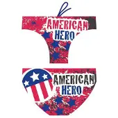 Turbo American Hero-happy Swimming Brief Rood 12-24 Months Jongen