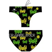 Turbo Game Over Swimming Brief Zwart 12-24 Months Jongen