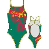 Turbo Portugal Ornament Swimsuit Groen 4XL Vrouw