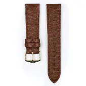 Hirsch Hirsh Horlogeband Rainbow Goudbruin - Leer - 12mm
