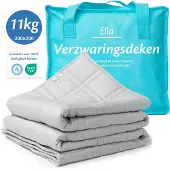 EL Life Verzwaringsdeken 11kg 200 x 200cm - Zwaartedeken - Weighted Blanket - Verzwaarde Deken - OEKO-TEX Katoen - Lichtgrijs