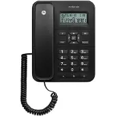 Motorola CT202 Analoog Telefoon met Aansluiting voor Aansluitnummerweergave, Zwart